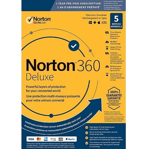 Norton 360 Deluxe – 1-Year / 5-Device – Global