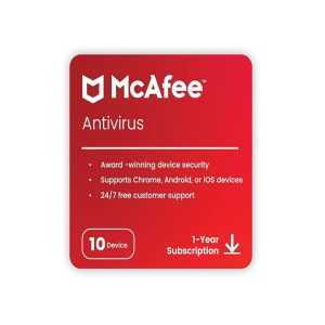 McAfee AntiVirus Protection | 10 PC | 2024