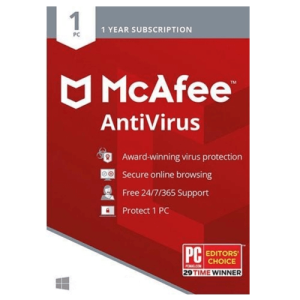 McAfee AntiVirus – 2-Year / 2-PC