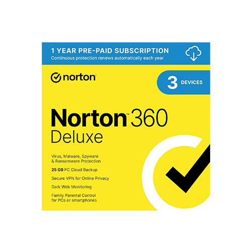 Norton 360 Deluxe, Antivirus Software – 3 Devices with Auto Renewal 2024
